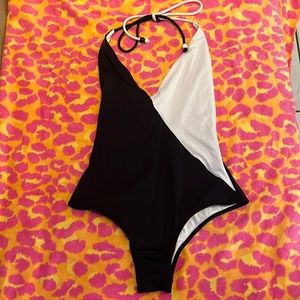 Victoria's Secret Black and White One-Piece Swimsuit